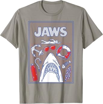 Jaws 50th Anniversary Poster Americans Style 2-Sided T-Shirt