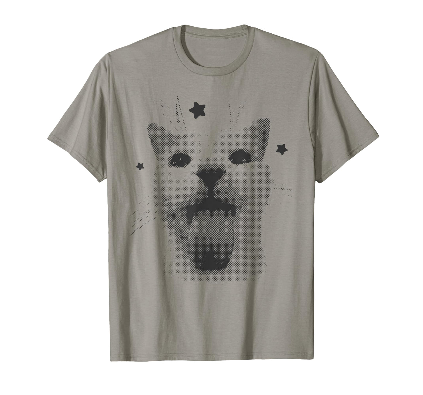 Funny Y2k Retro Cat Silly Vintage Kitten Meme Cat Lover T-Shirt