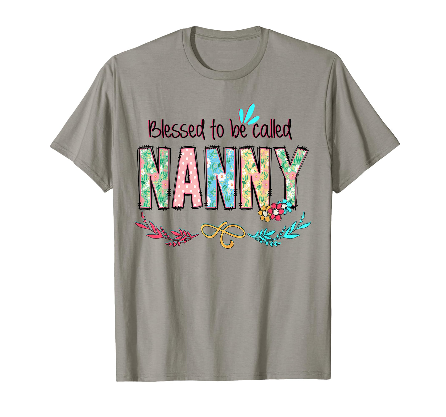 Blessed to Be Called Nanny Floral Mother's Day T-Shirt