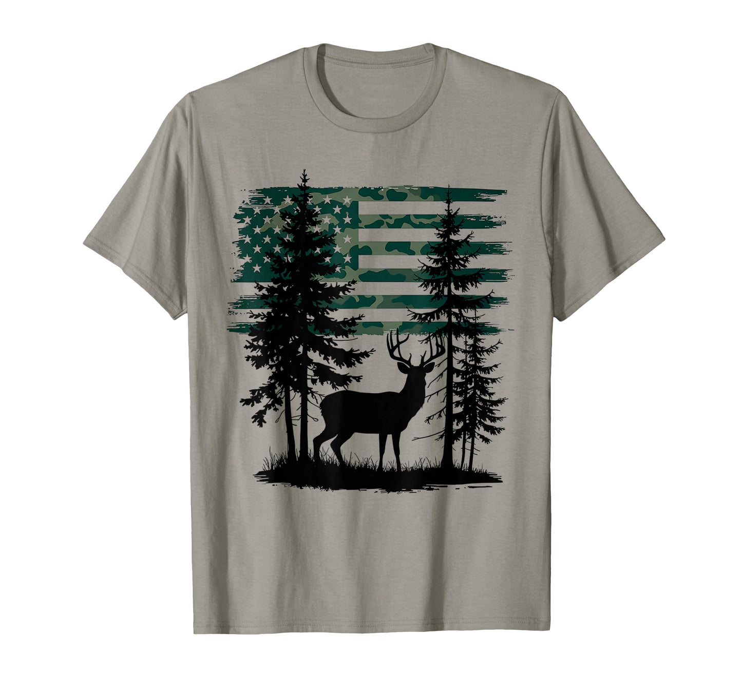 Men Youth Kids Orange Hunting Shirt Deer Hunters Camo Flag T-Shirt