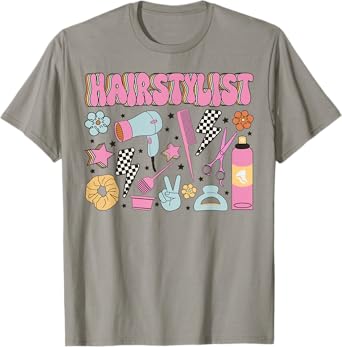 Retro Cosmetology Hairdresser Hair Dresser Hairstylist Tools T-Shirt