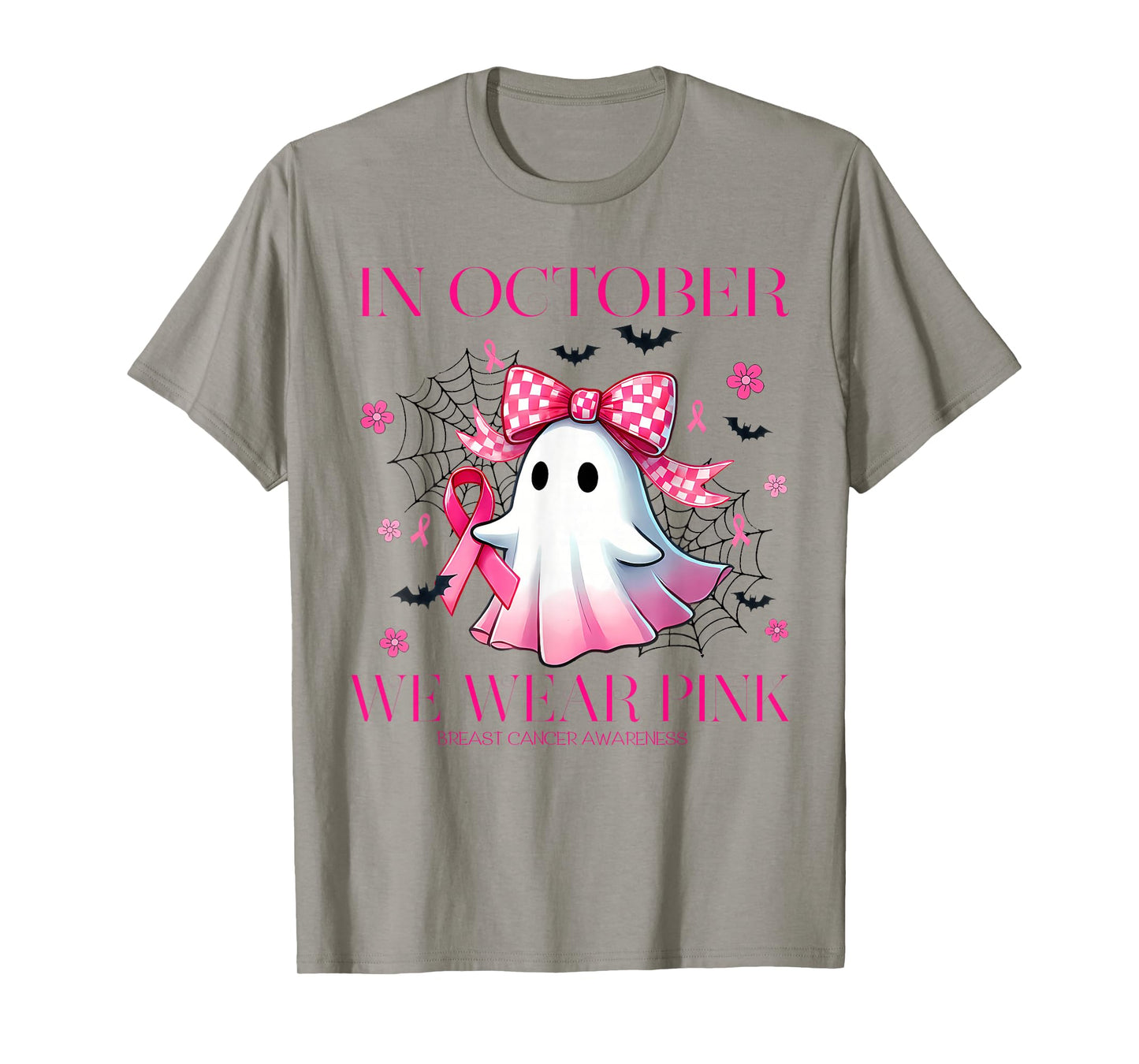 in October We Wear Pink Breast Cancer Awareness T Shirt T-Shirt