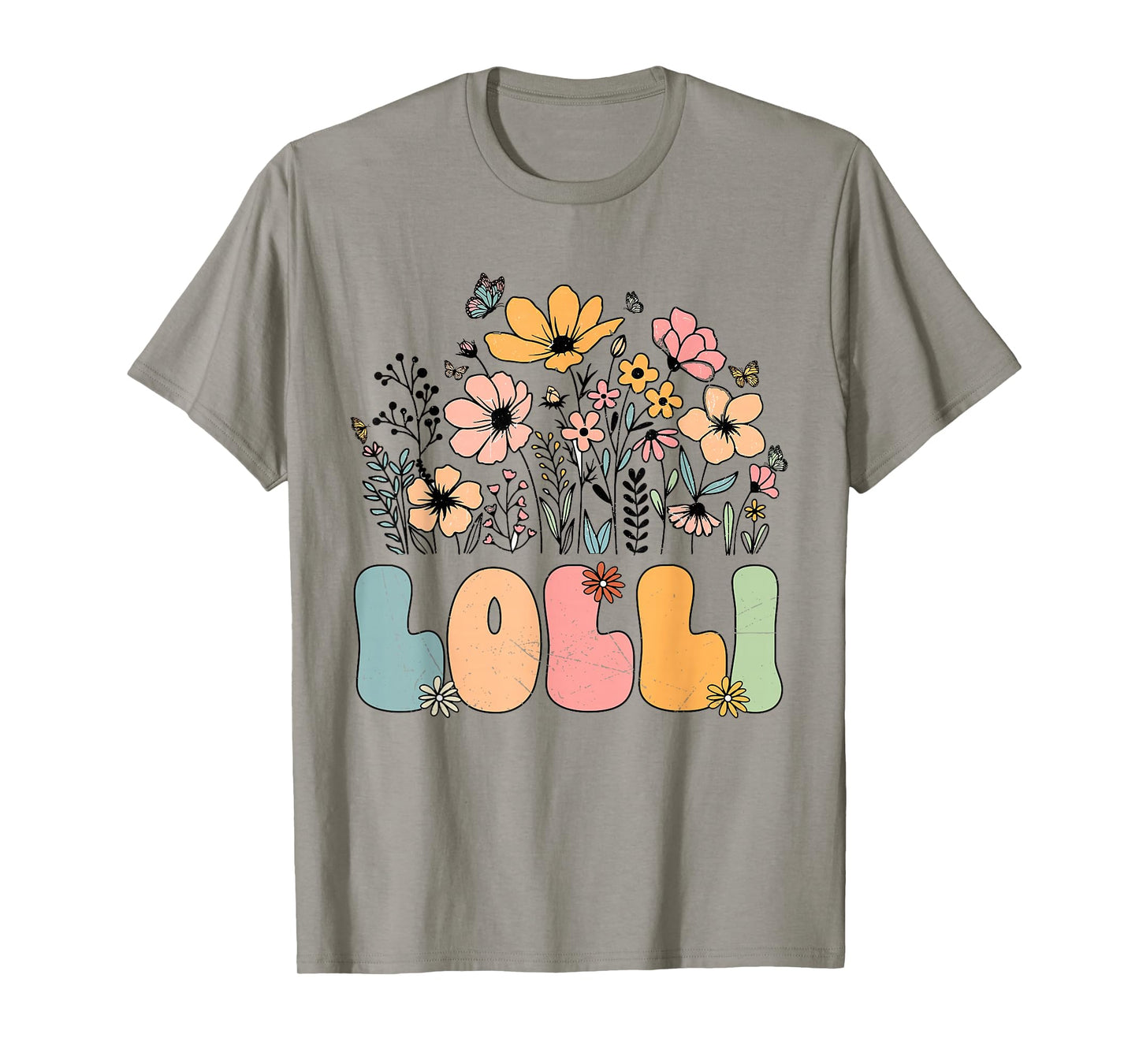 Wildflower Lolli tshirt for Grandma Grandmother Announcement T-Shirt