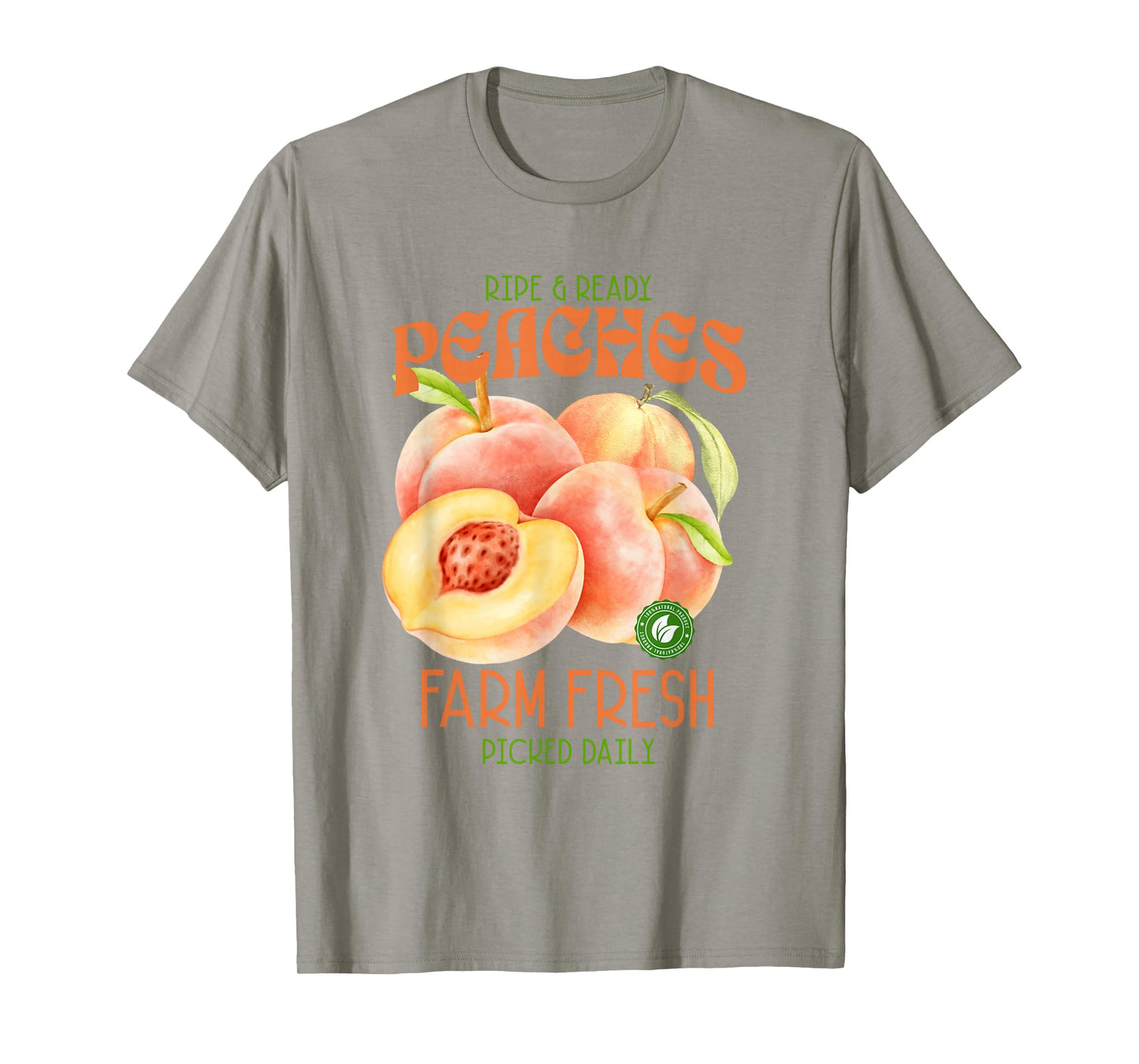 Farm Fresh Peaches Hand Picked Vintage Fruit Retro Peaches T-Shirt