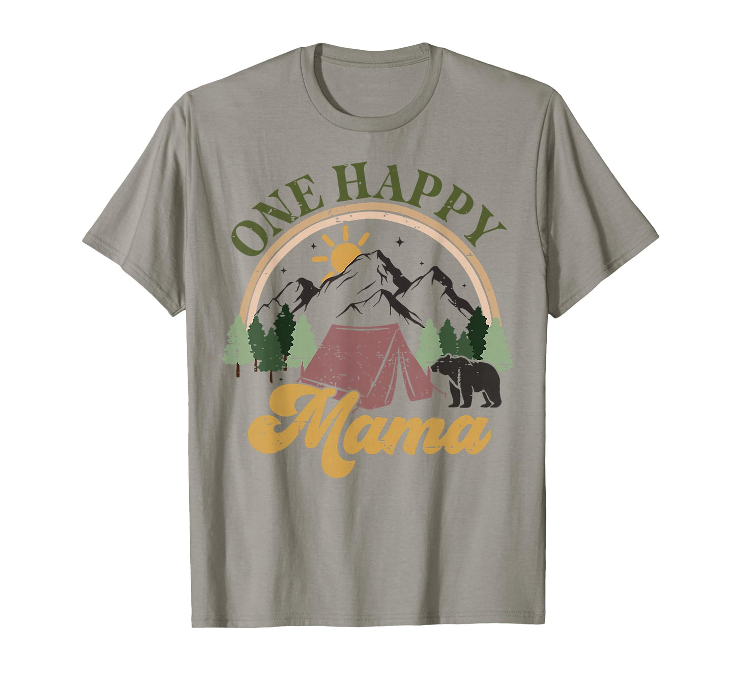 Cute One Happy Camper Birthday Decorations One Happy Mama T-Shirt