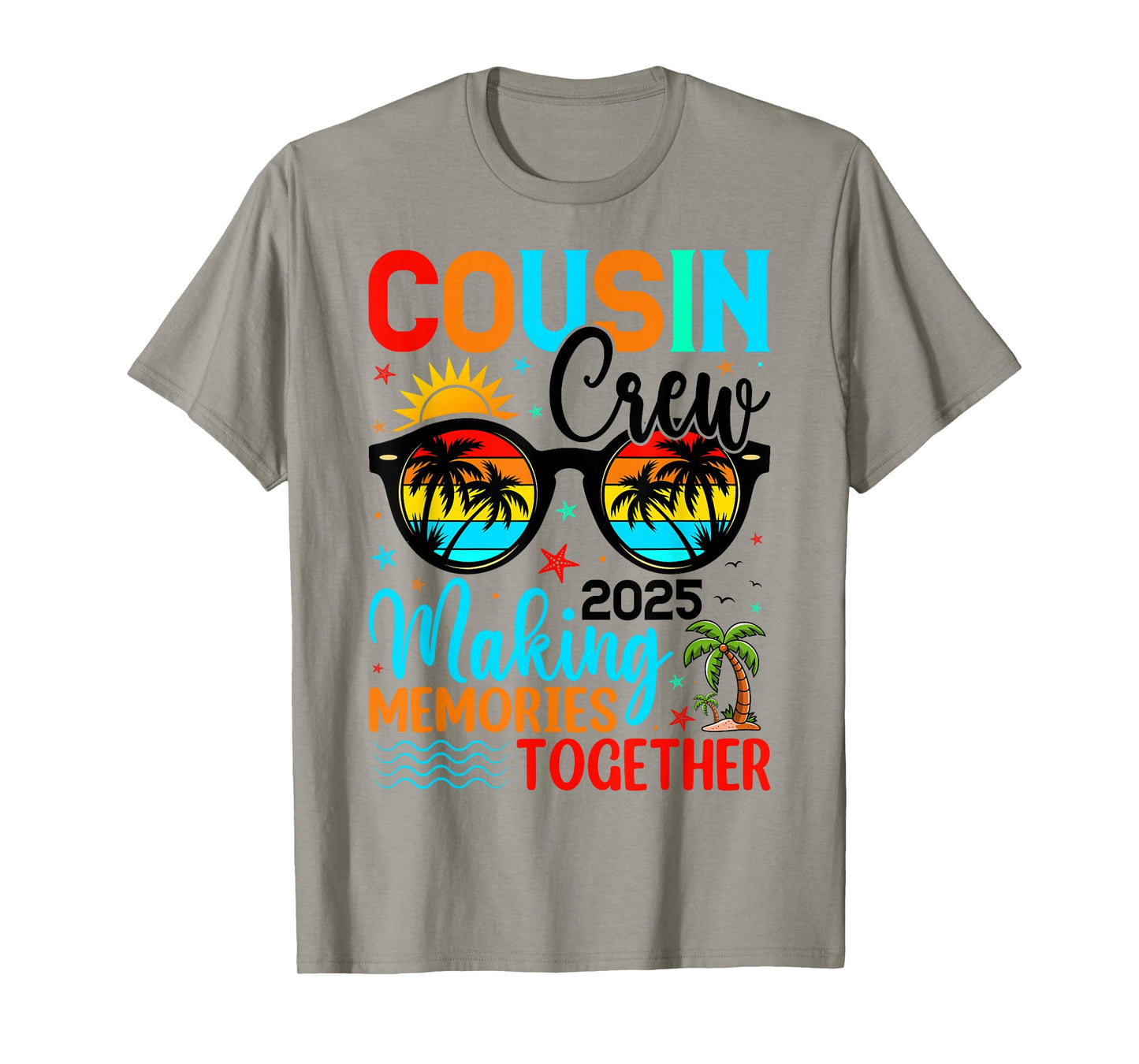 Cousin Crew 2025 Summer Vacation Beach Family Trip Matching T-Shirt