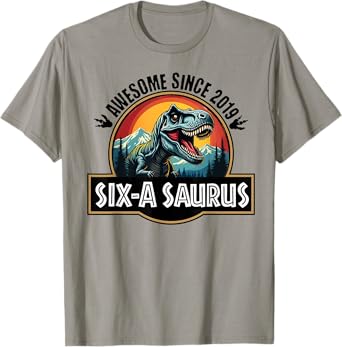 Six-a-Saurus 6th Birthday Dinosaur T-Rex for Boys And Girls T-Shirt