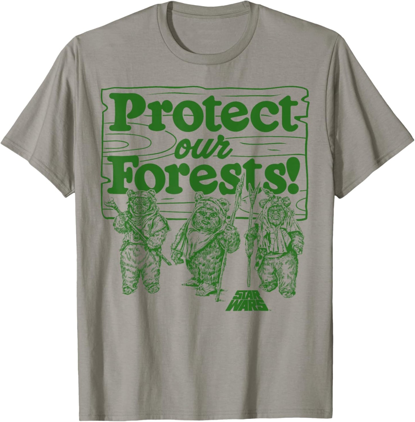 Star Wars Ewoks Protect Our Forests Camp Disney+ T-Shirt