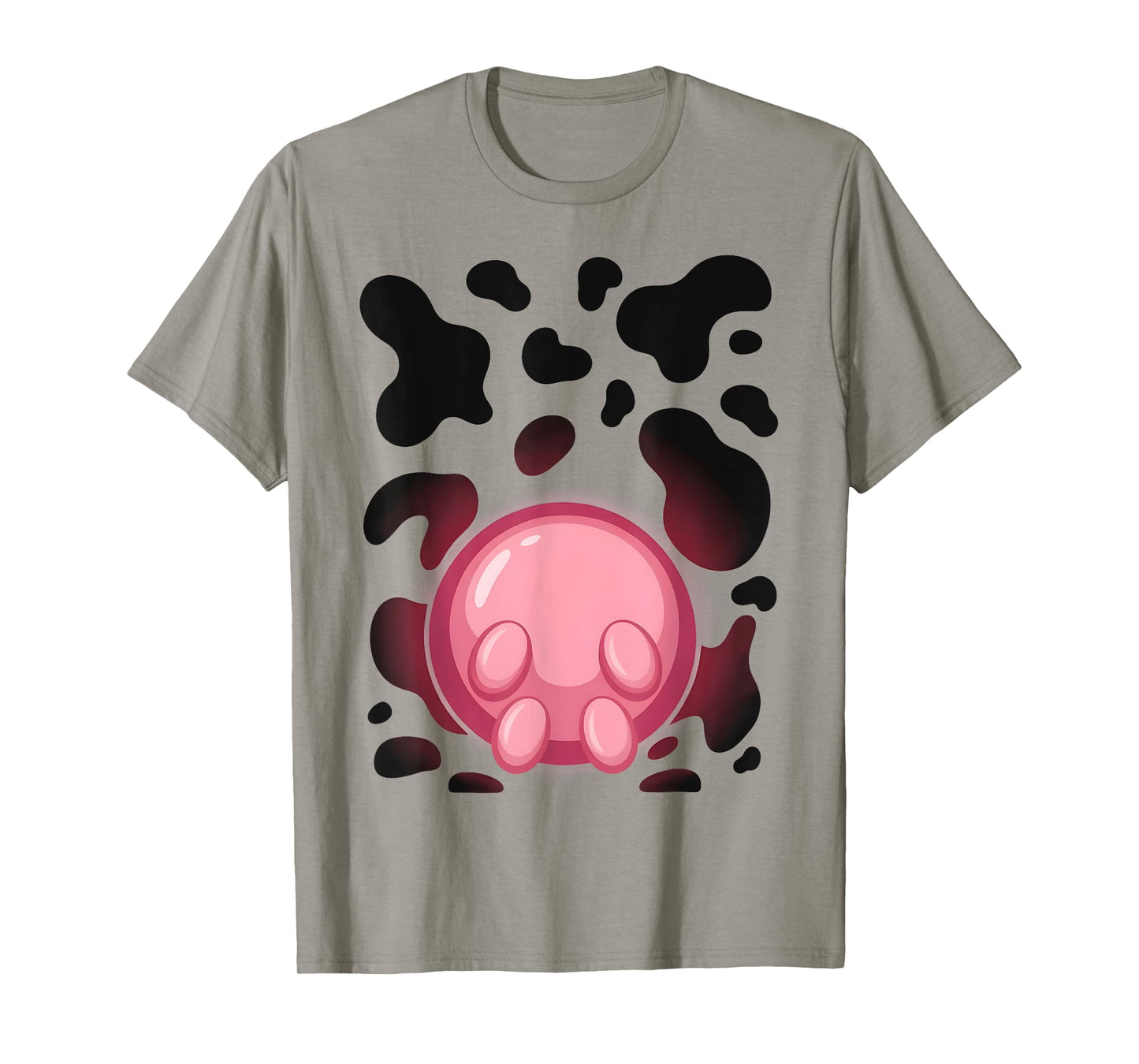 Cow Udder Pattern Funny Lazy Easy Halloween Costume T-Shirt