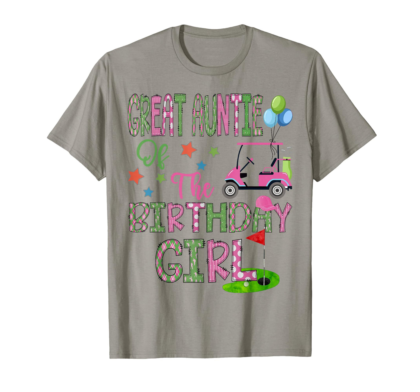 Great Auntie Of The Birthday Girl Hole In One Golf 1St Bday T-Shirt