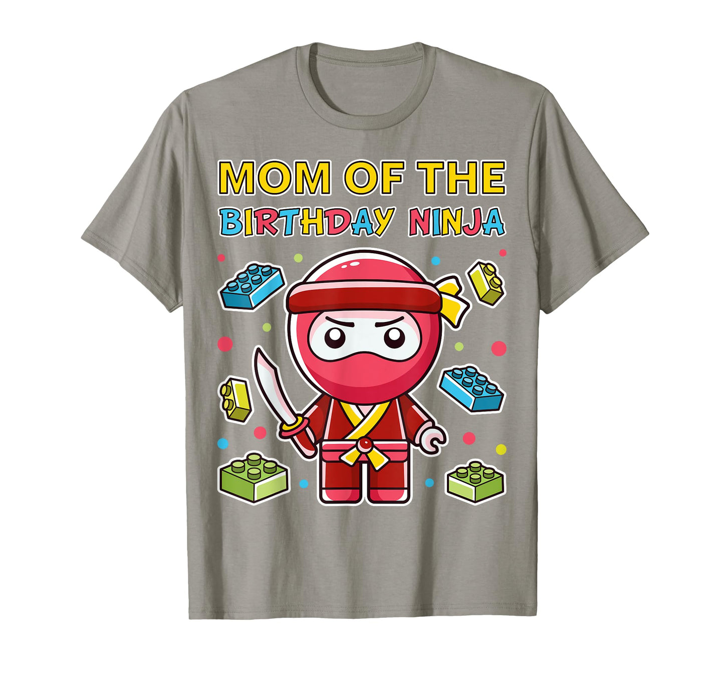 Mom of the Blocks Ninja Birthday Boy Brick Building Kid Boy T-Shirt