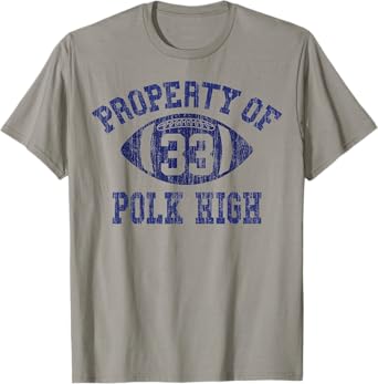 Property Of Polk High Football 33 Aged T-Shirt