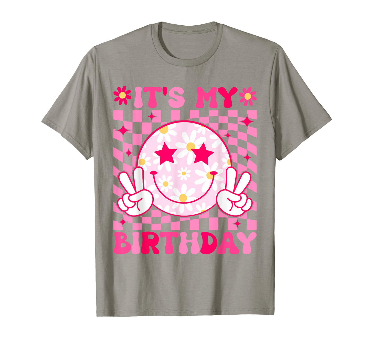 Groovy It's My Birthday Women Teens Girls Kids Bday Party T-Shirt