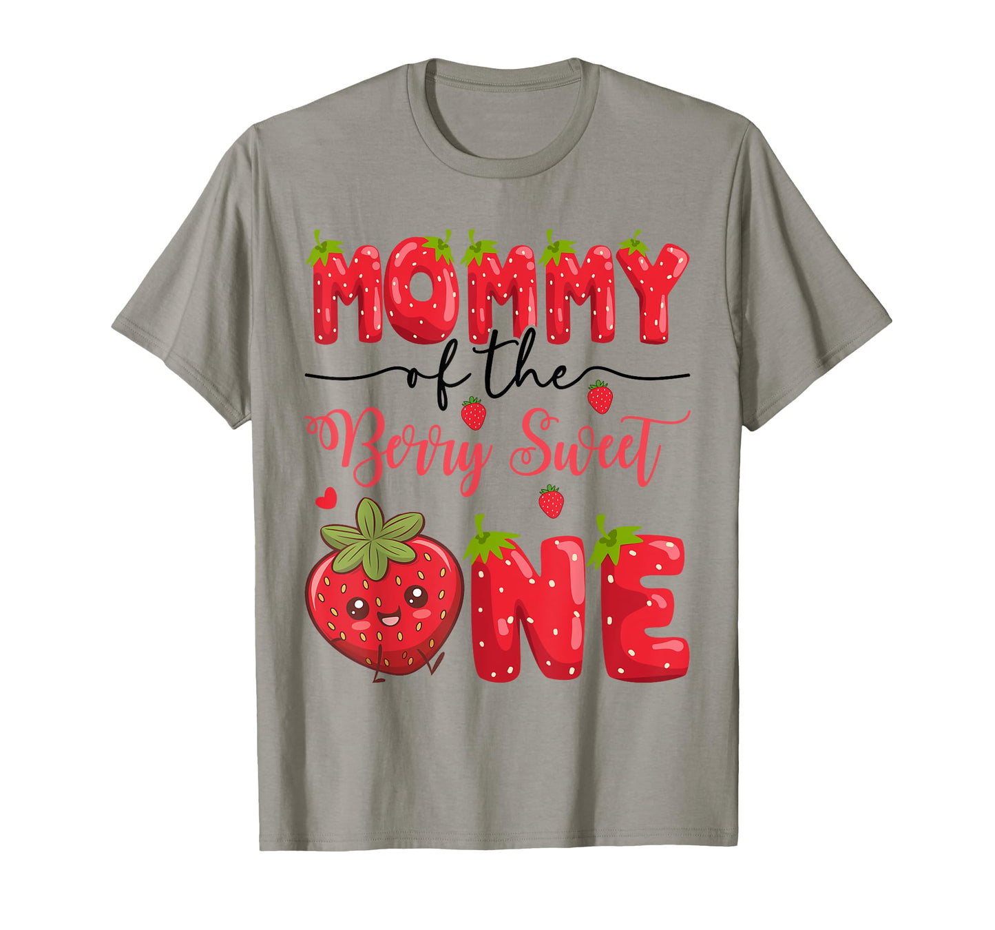 Mommy Of The Berry Sweet One Strawberry First Birthday T-Shirt