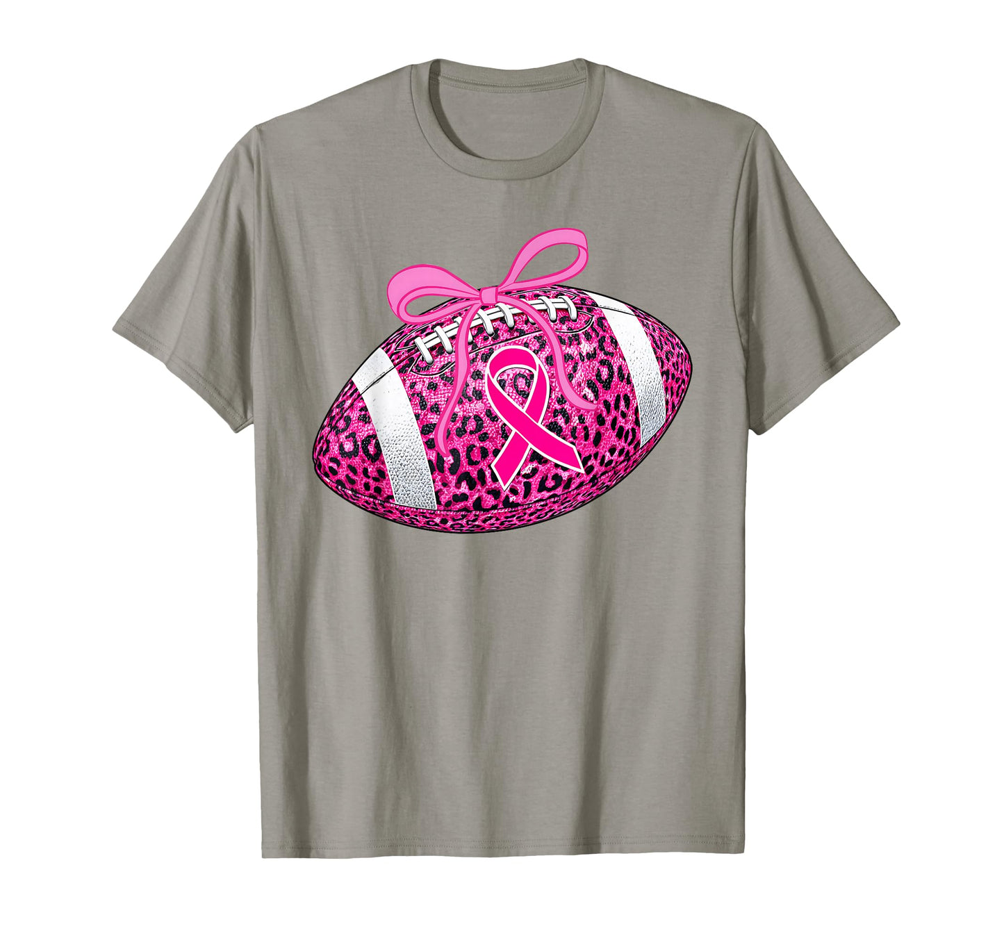 Pink Out Football Breast Cancer Awareness Pink Ribbon T-Shirt