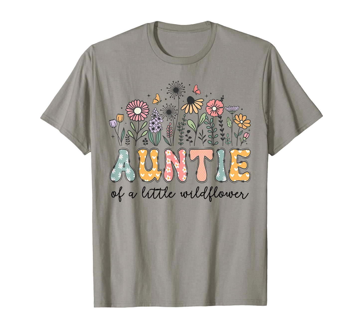 Auntie Of The Little Wildflower Baby Birthday Party T-Shirt