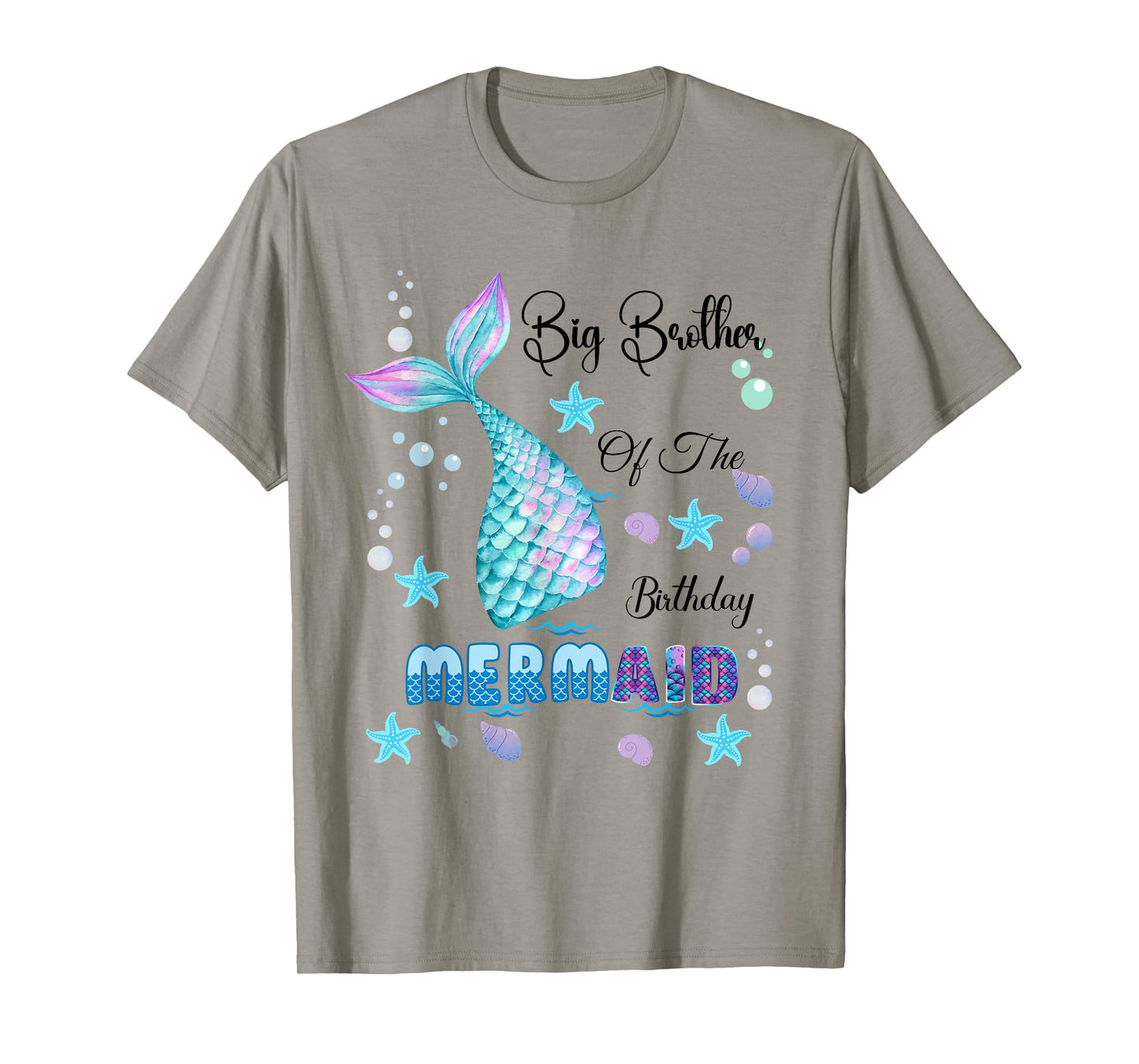 Big Brother Of The Birthday Mermaid Bday Party Mermaid Kids T-Shirt