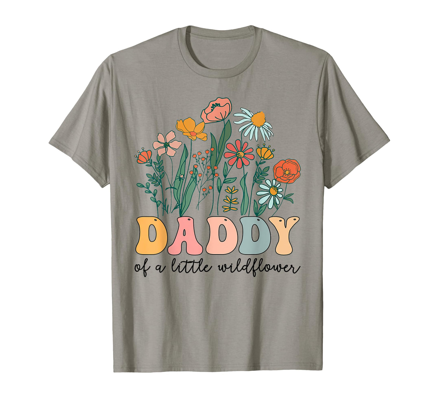 Daddy Of The Little Wildflower Birthday Party Baby Shower T-Shirt