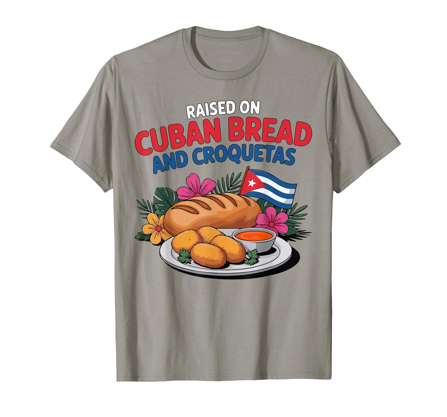 Toddler Raised On Cuban Bread and Croquetas White Funny Kids T-Shirt