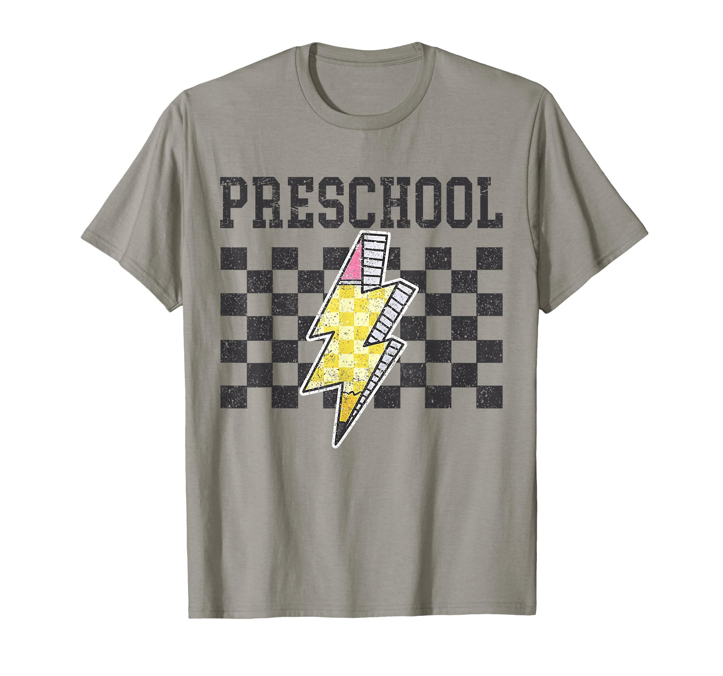 Preschool Retro Lightning Bolt Back To School Boys Kids Girl T-Shirt