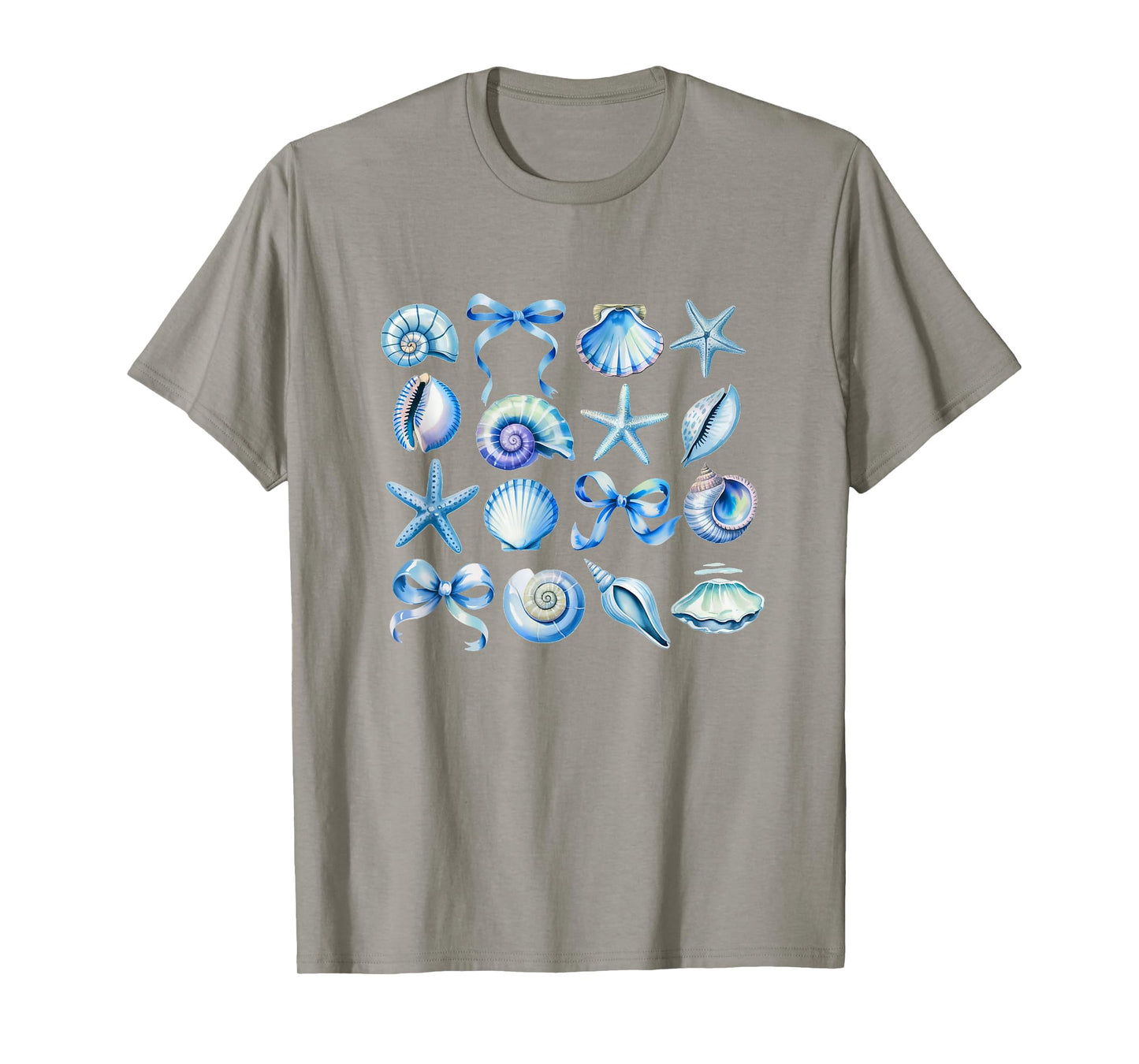 Coquette Blue Bow Ocean Beach Retro Summer Women Girls Kids T-Shirt