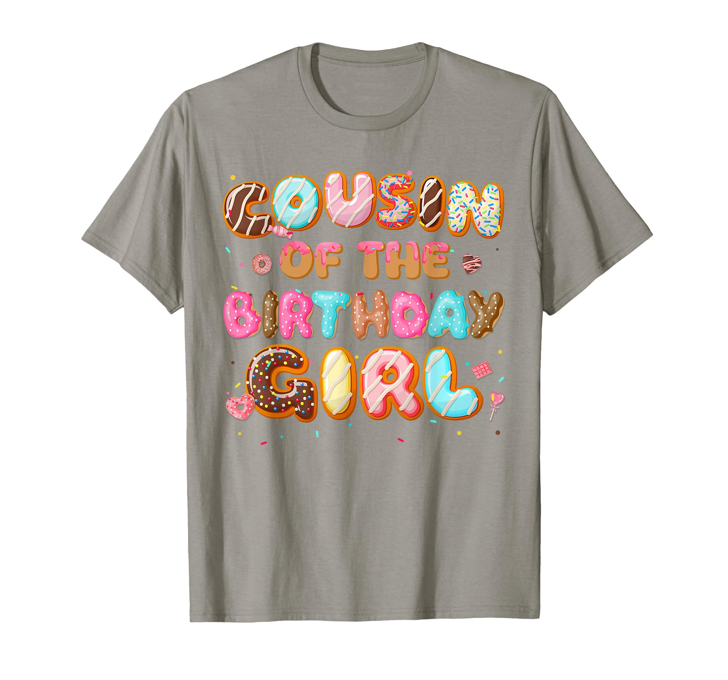 Cousin Of The Birthday Girl Donut Family Matching Party T-Shirt