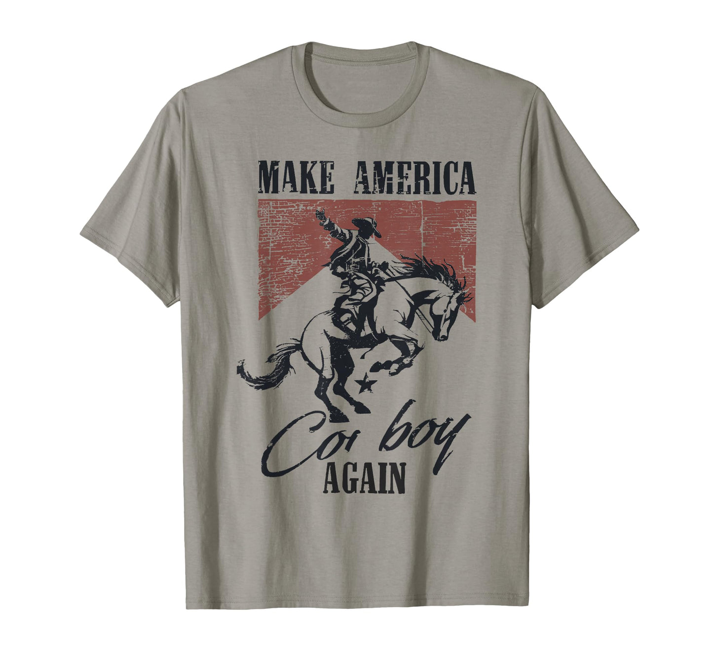 Make America Cowgirl Cowboy Again Retro Western 4th Of July T-Shirt