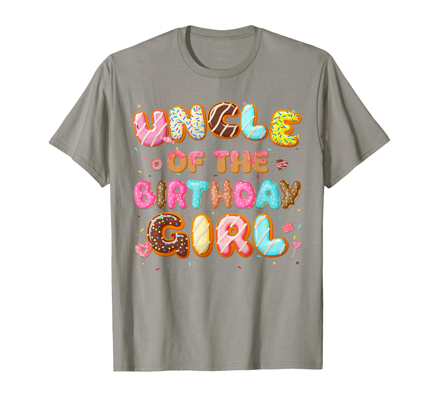 Uncle Of The Birthday Girl Donut Family Matching Party T-Shirt
