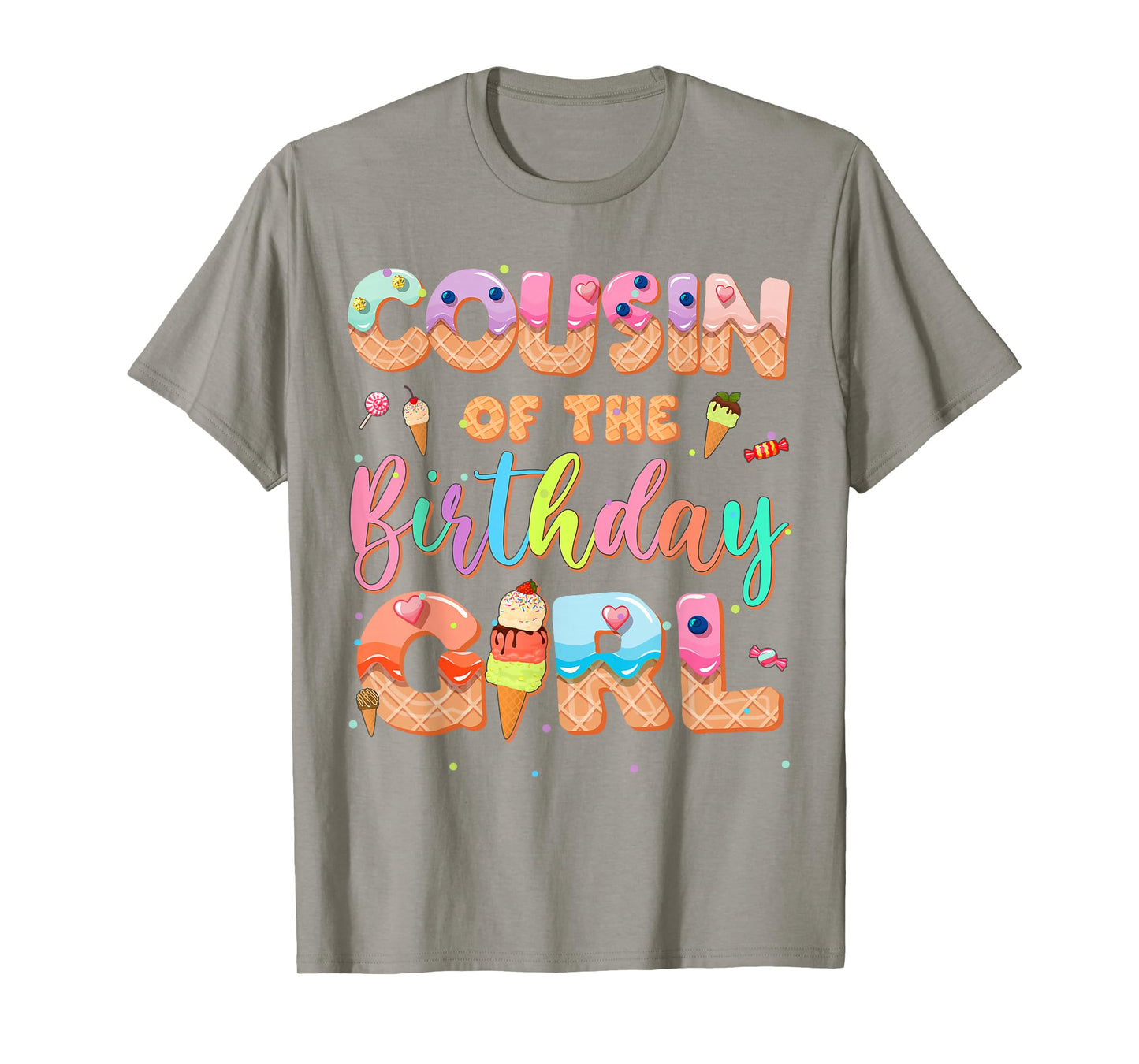Cousin Of The Birthday Ice Cream Family Matching Party T-Shirt