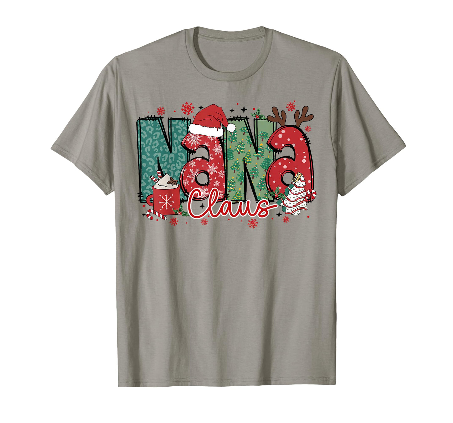 Nana Claus Christmas Pajama Santa Claus Family Matching T-Shirt