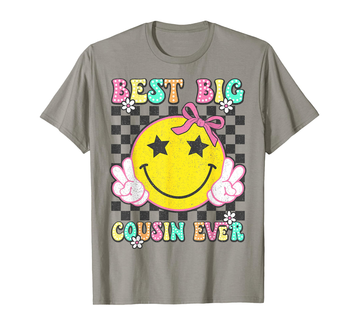 Retro Groovy Best Big Cousin Ever Girls T-Shirt