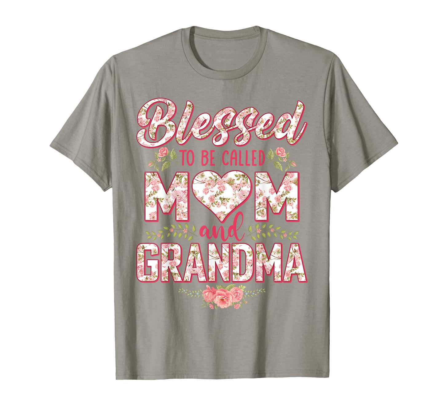 Blessed To Be Called Mom and Grandma Floral Mothers Day 2025 T-Shirt