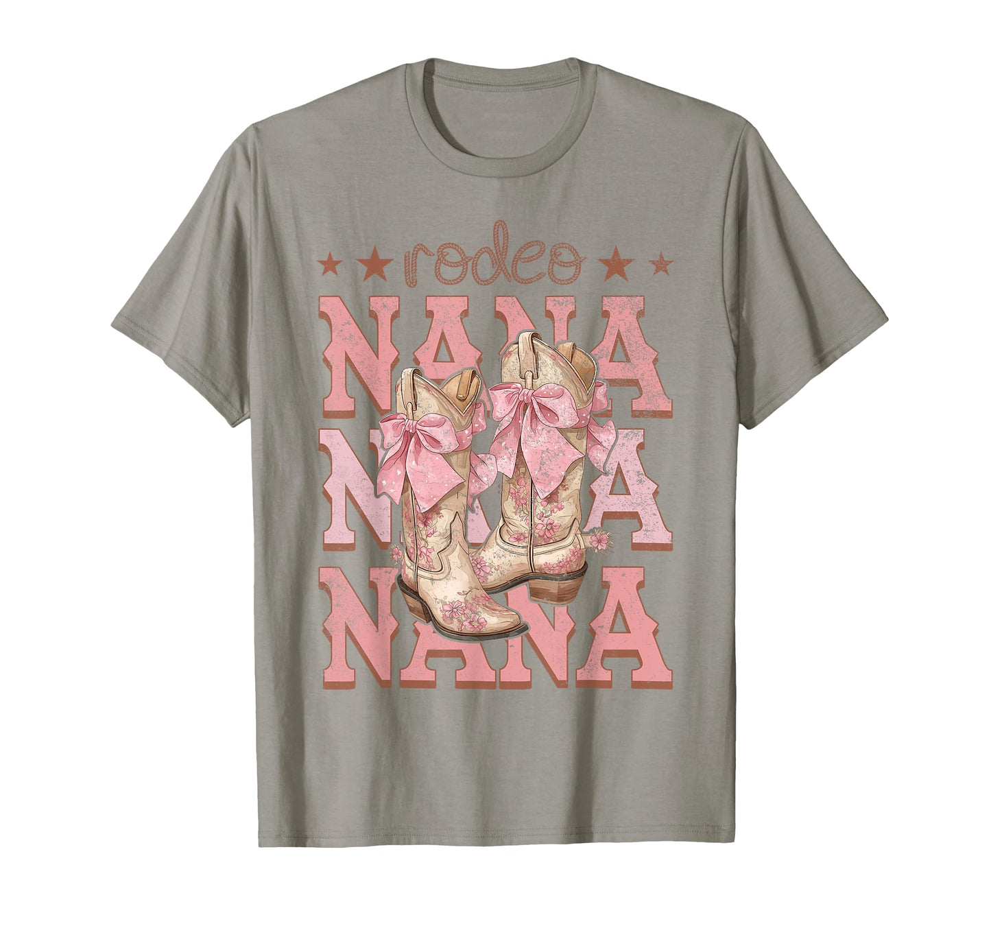 Rodeo Nana Pink Boots Coquette Cow-Girl Birthday Party T-Shirt