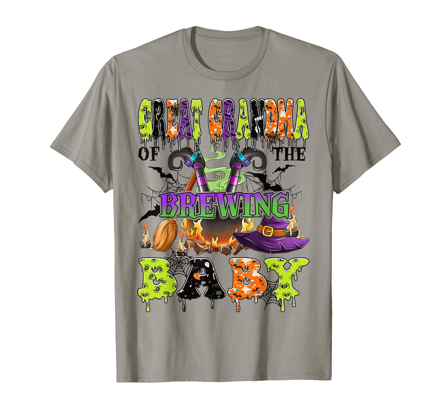 Great Grandma Of The Brewing Baby Halloween Baby Shower T-Shirt