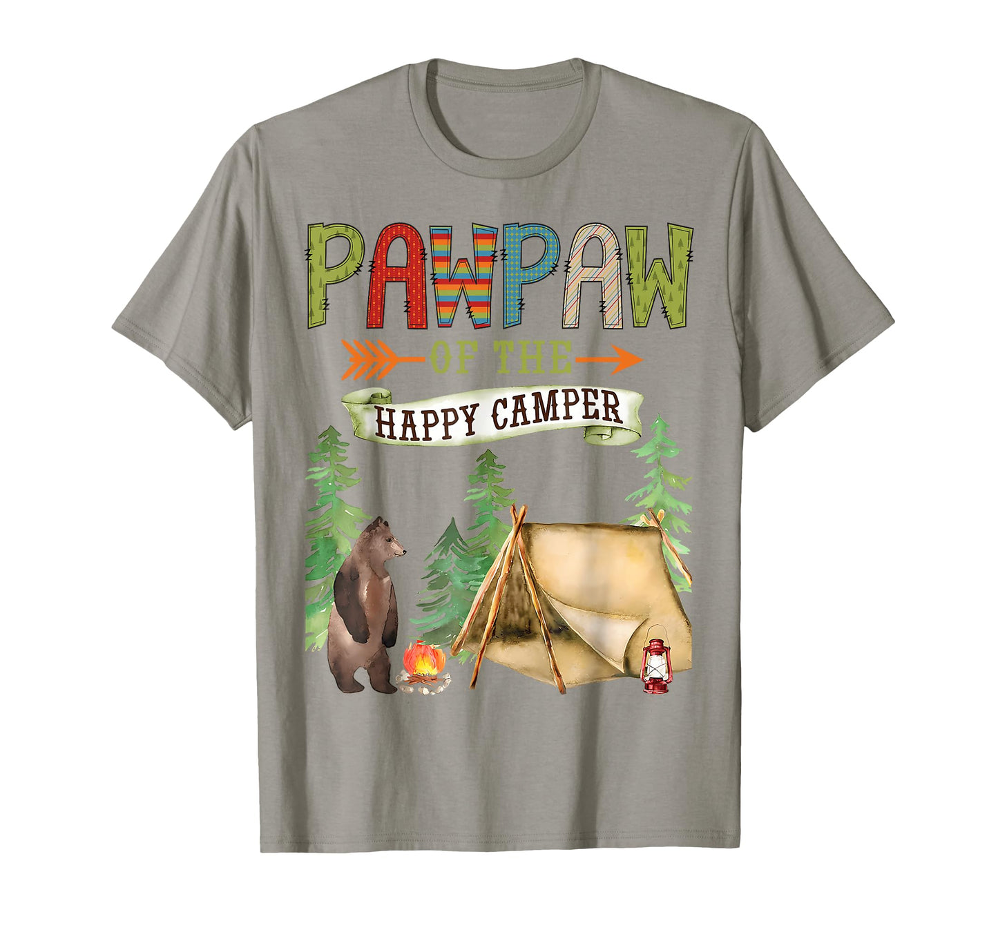 Pawpaw of The Happy Camper First Birthday Camping T-Shirt