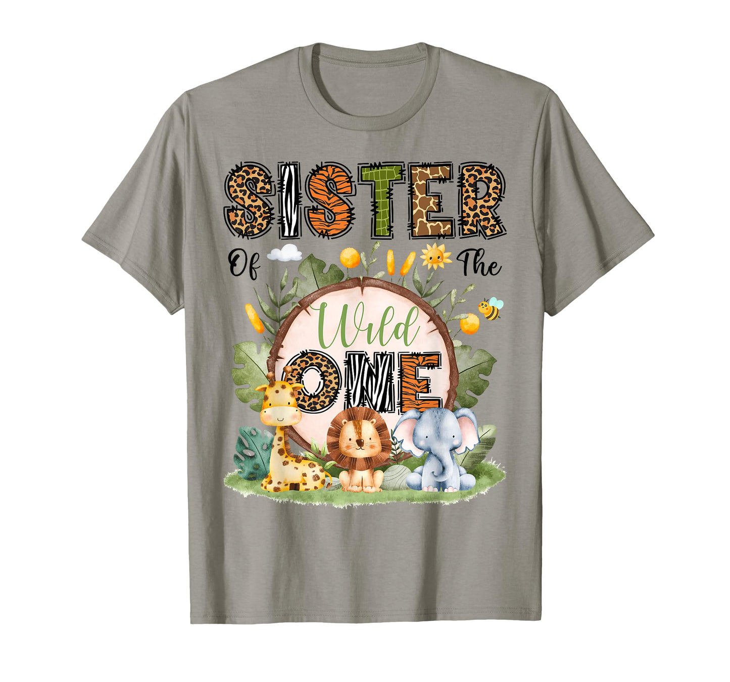 Sister Of The Wild One 1St Birthday Boy Safari Jungle T-Shirt