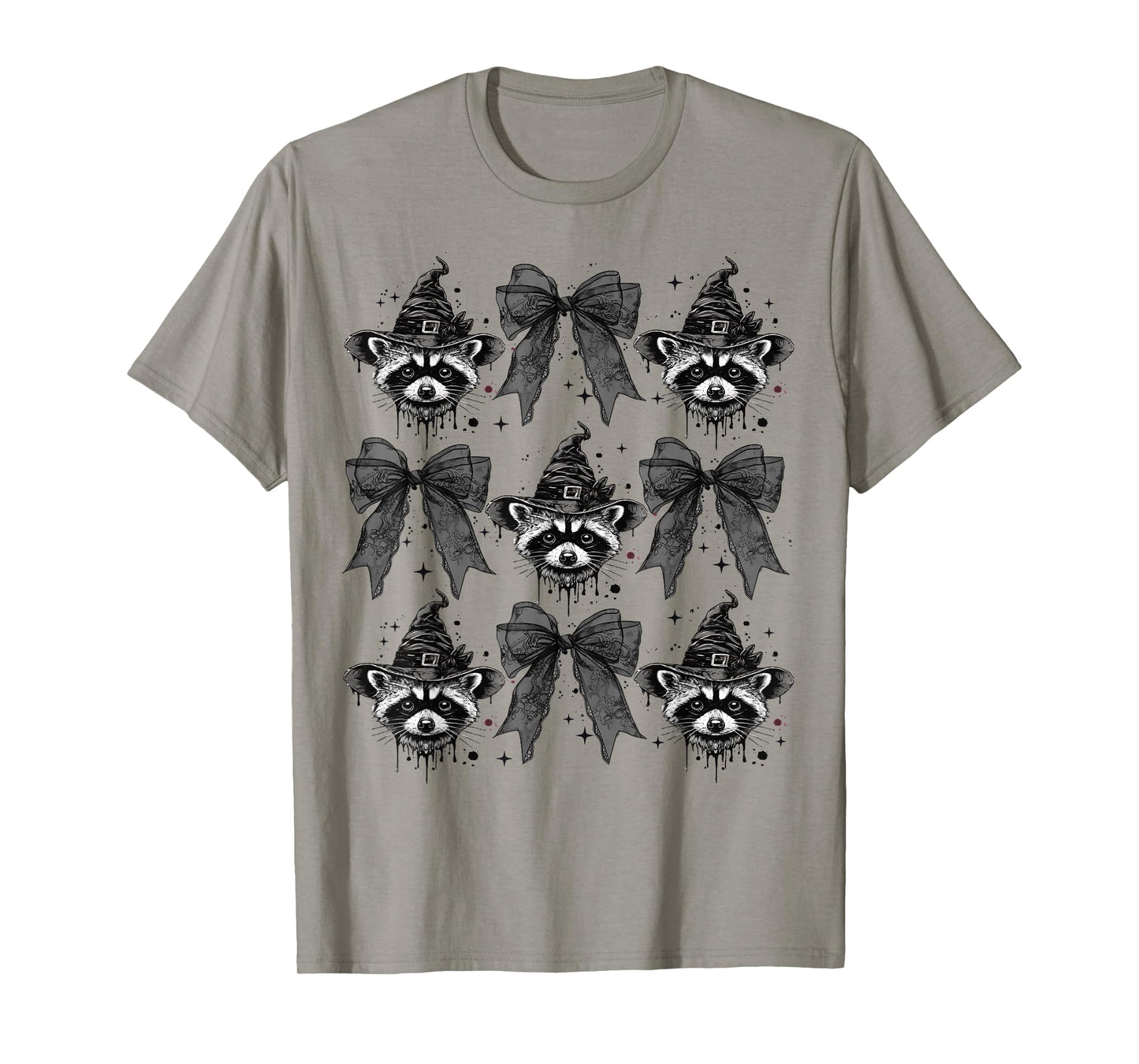 Coquette Halloween Funny Halloween Girl Coquette Raccoon T-Shirt