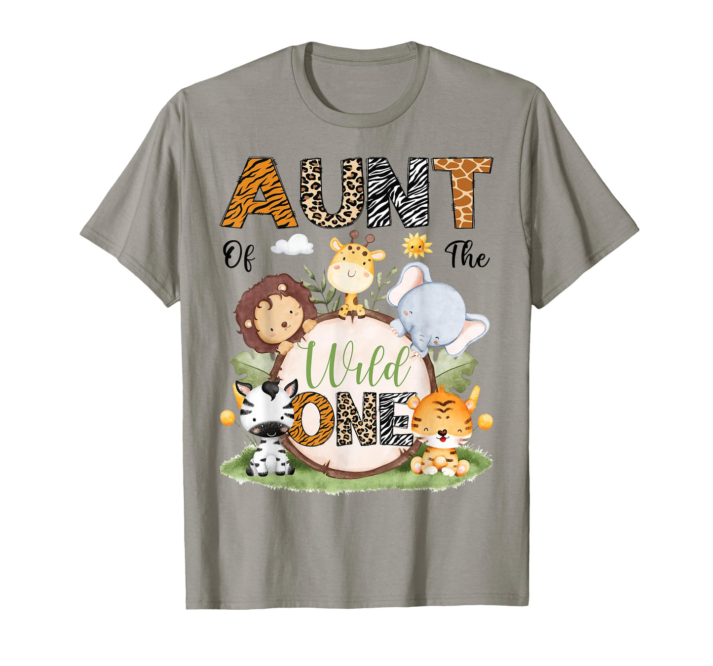 Aunt Of The Wild One 1St Birthday Boy Safari Lover T-Shirt