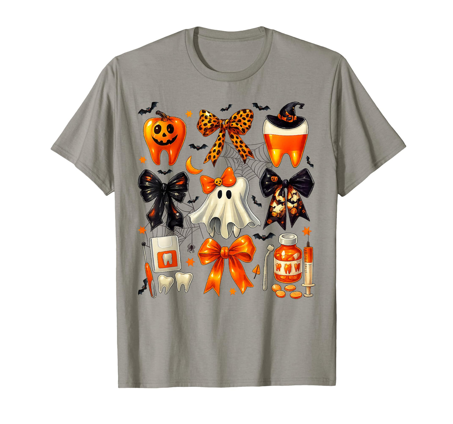 Cute Dental Boo Coquette Pumpkin Face Halloween Costumes Wom T-Shirt