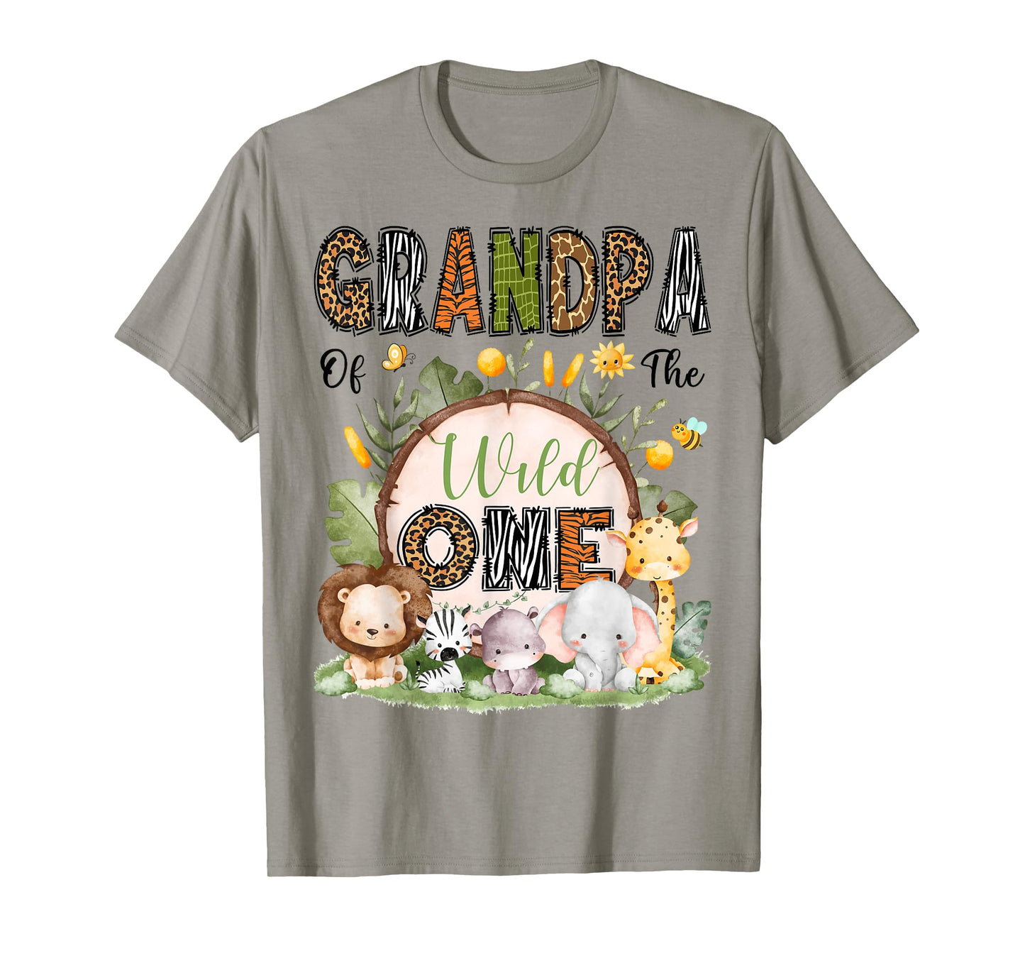 Grandpa Of The Wild One 1St Birthday Boy Safari Jungle T-Shirt