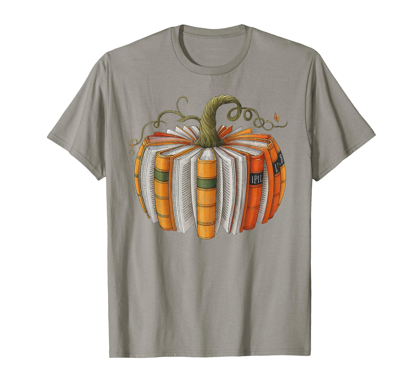 Retro Reading Halloween Fall Book Pumpkin Spooky Women Men T-Shirt