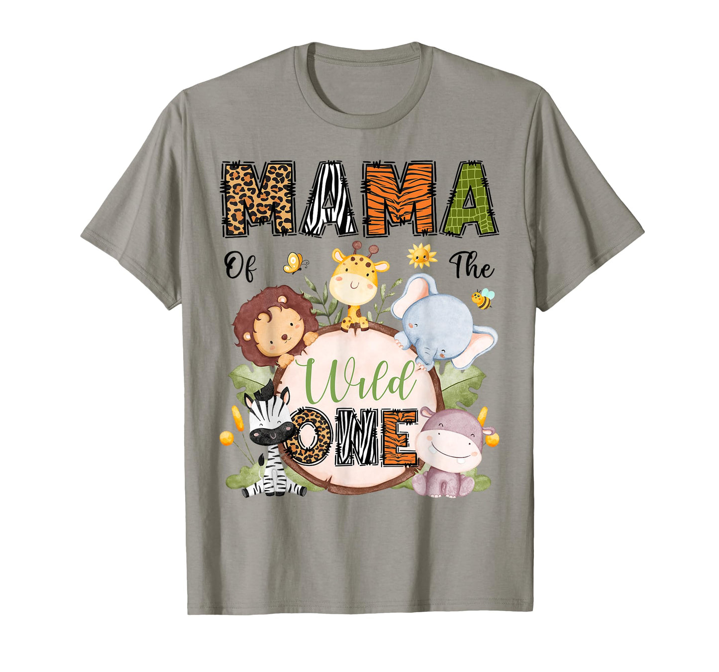 Mama Of The Wild One Safari Woodland 1St Bday Kids T-Shirt