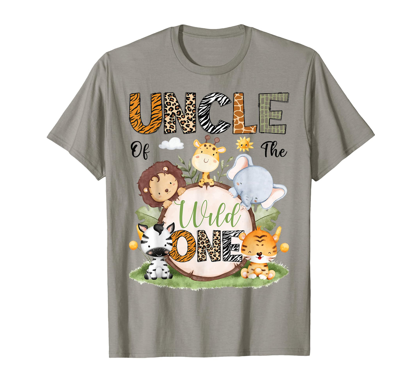 Uncle Of The Wild One 1St Birthday Boy Safari Lover T-Shirt