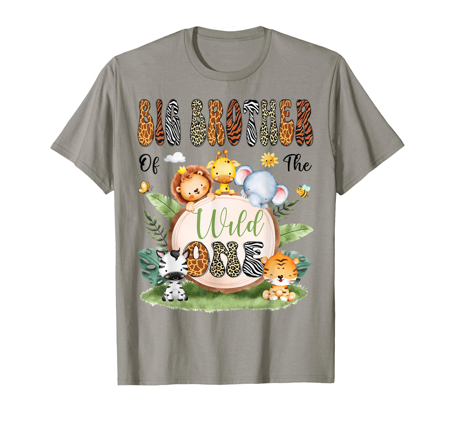 Big Brother Of The Wild One Safari Jungle 1St Birthday Boy T-Shirt