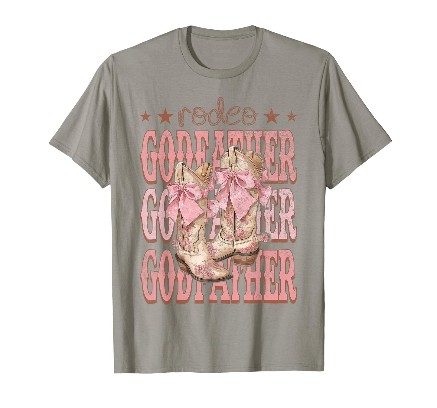 Rodeo GodFather Pink Boots Coquette Cow-Girl Birthday Party T-Shirt
