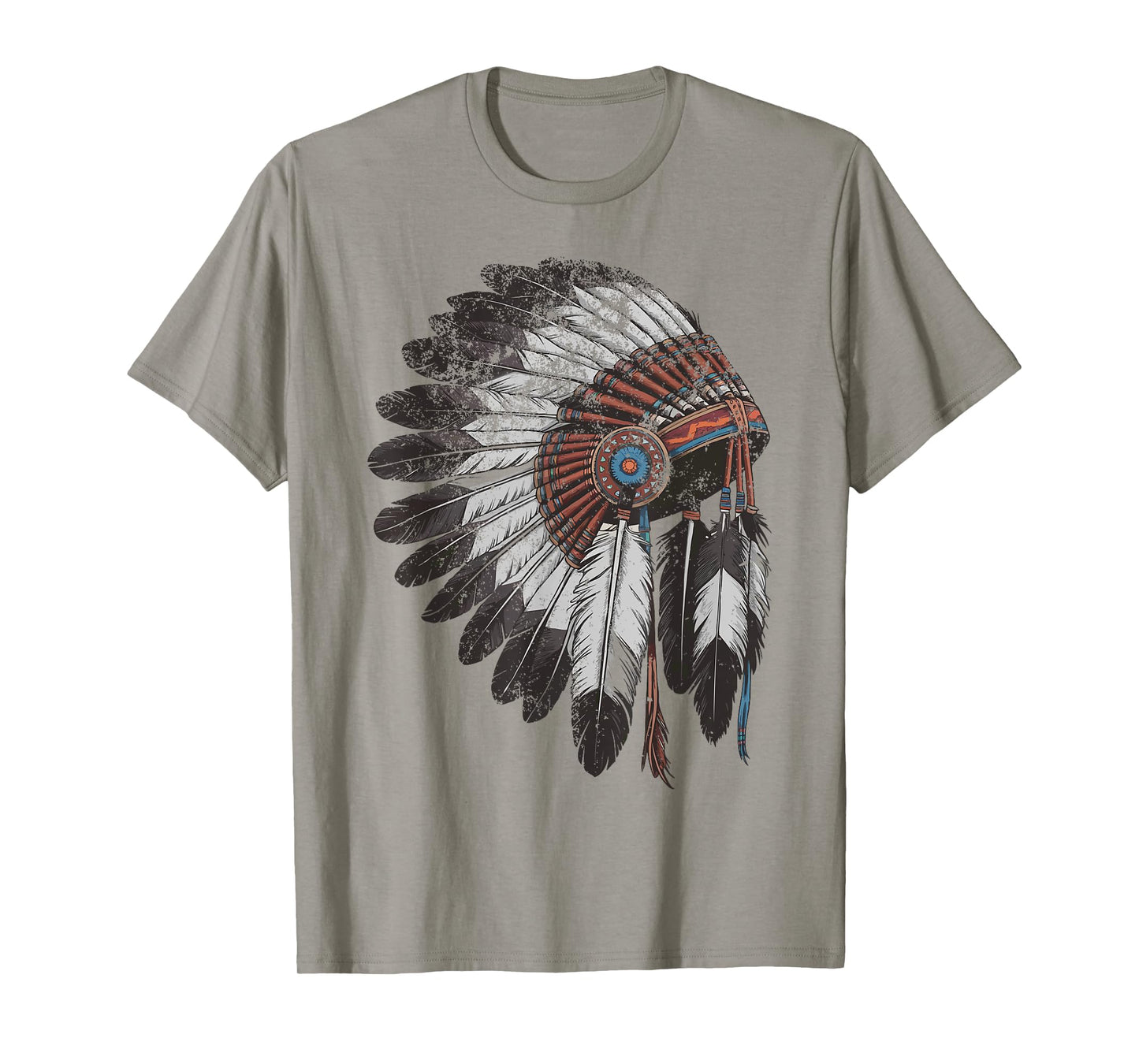 Native American Indigenous Peoples Day Indian Headdress T-Shirt