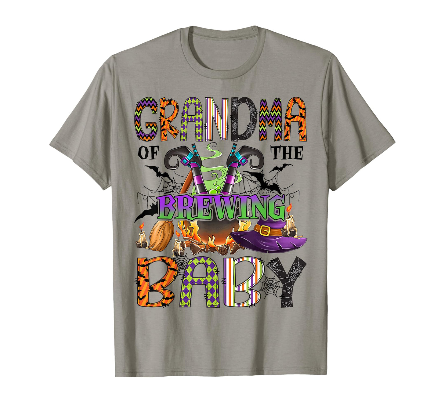 Grandma of Brewing Baby Halloween One Spooky Grandma T-Shirt