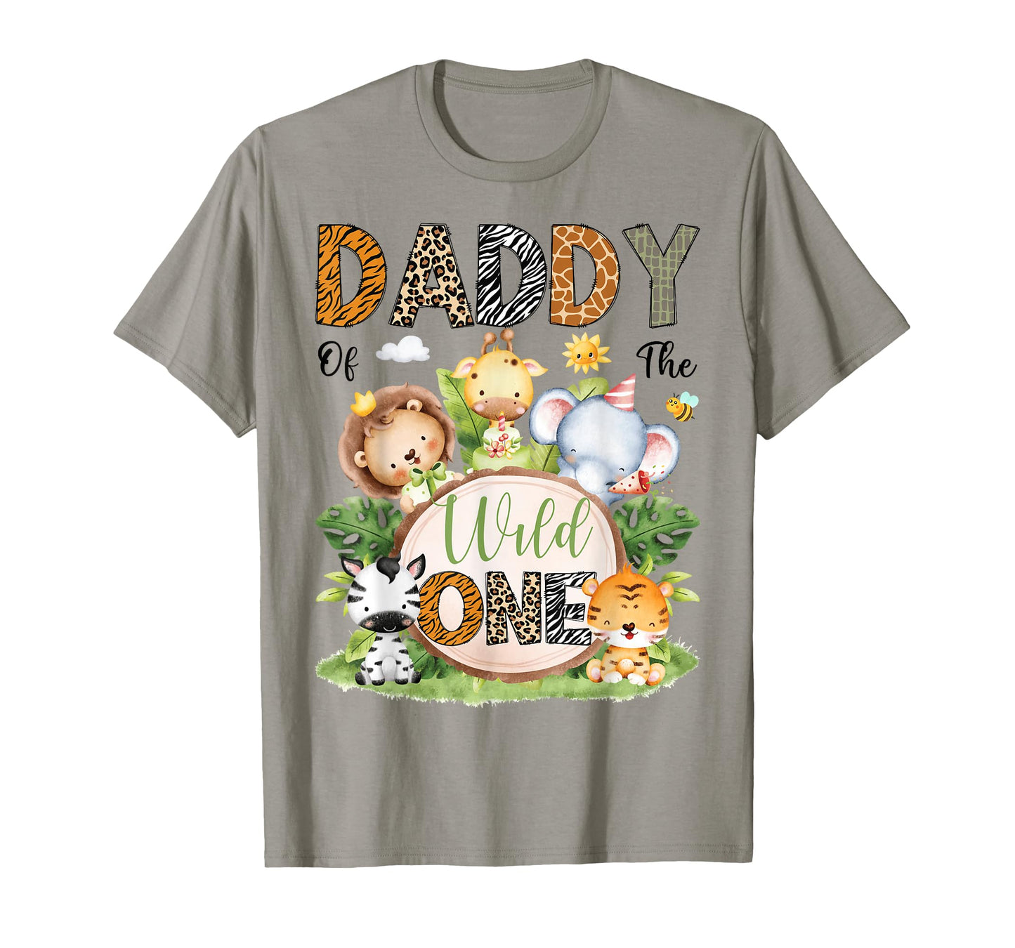 Daddy Of The Wild One Safari Jungle 1St Birthday Kids T-Shirt