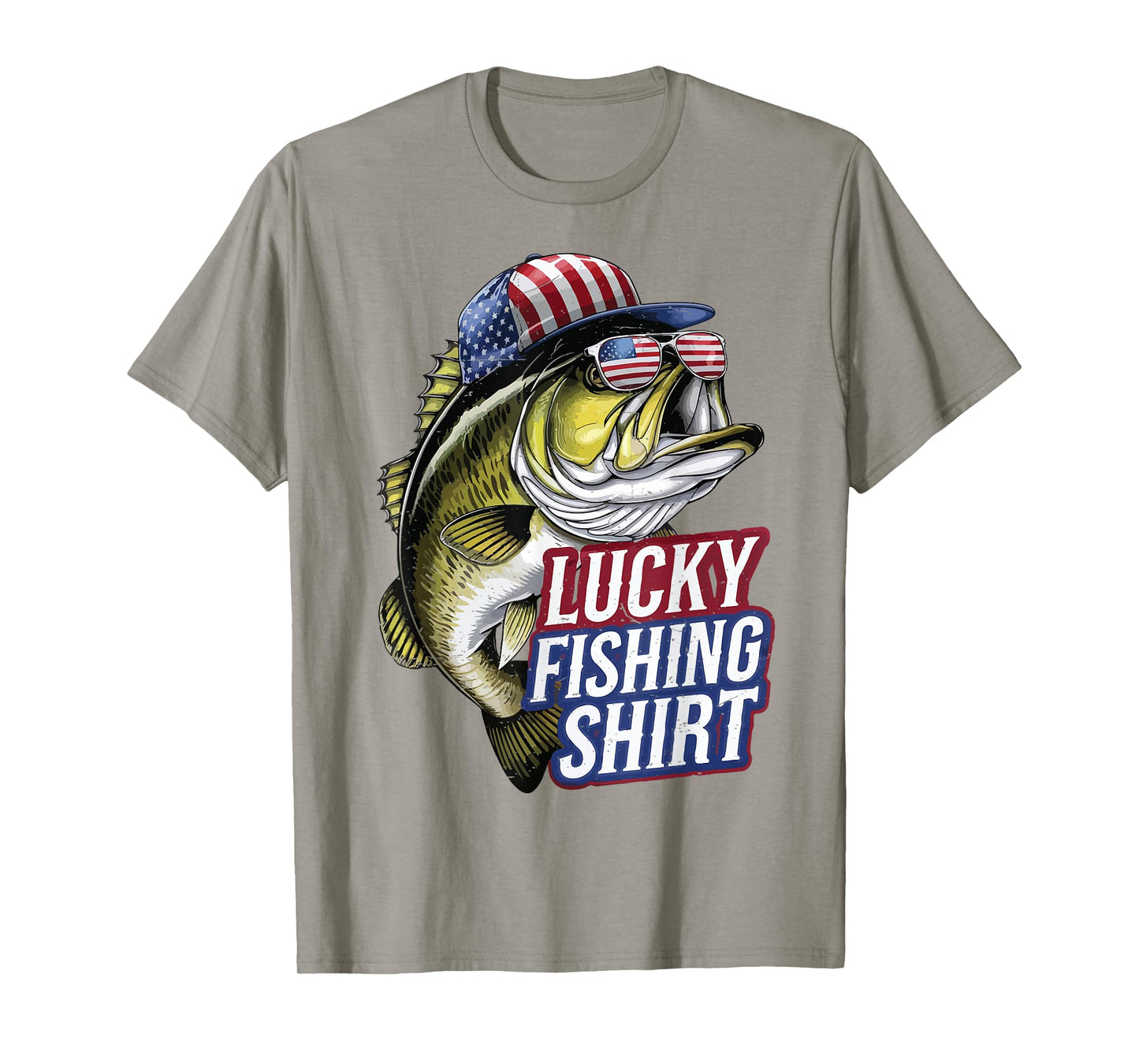 Kids My Lucky Bass Fishing-Shirt Youth Boy Funny Fisherman T-Shirt