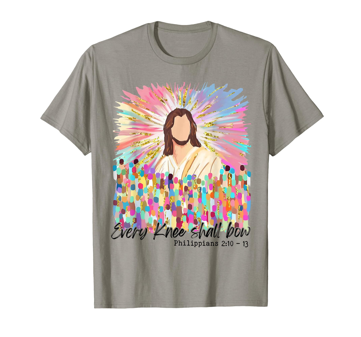 Every Knee Shall Bow Jesus Easter Faith T-Shirt
